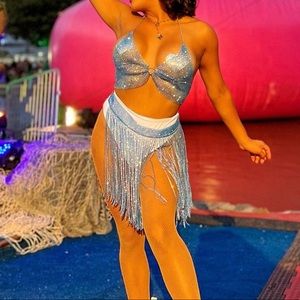 Light blue festival outfit Womens